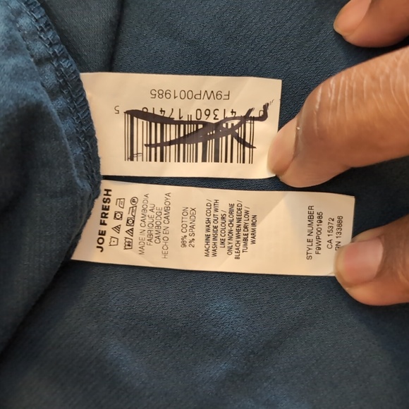 Joe Fresh| NWT Blue Corduroy Mini Skirt Front Slit With Side and Back Pockets - Picture 14 of 16